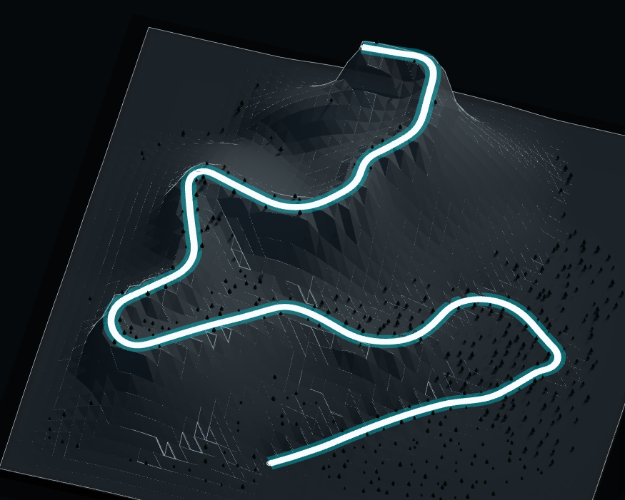 Festival of Speed hill climb course map